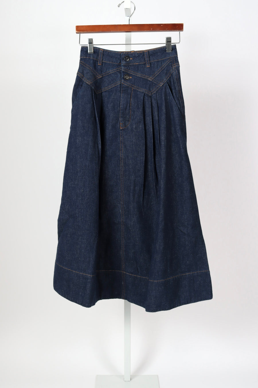 The Field Skirt - Midnight Rinse