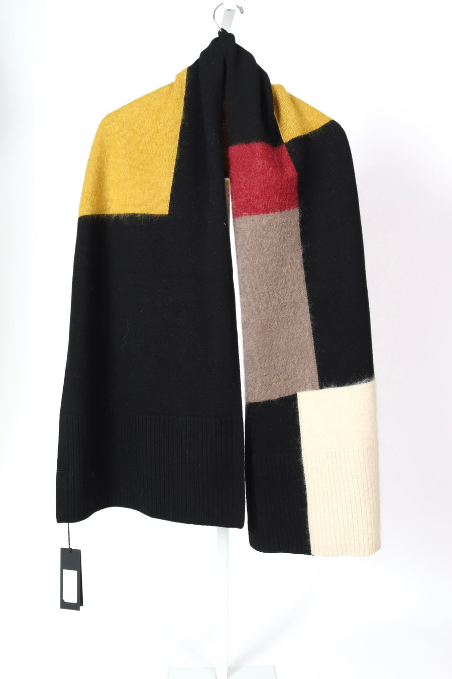 Overlay Wool Scarf - Smoke Combo