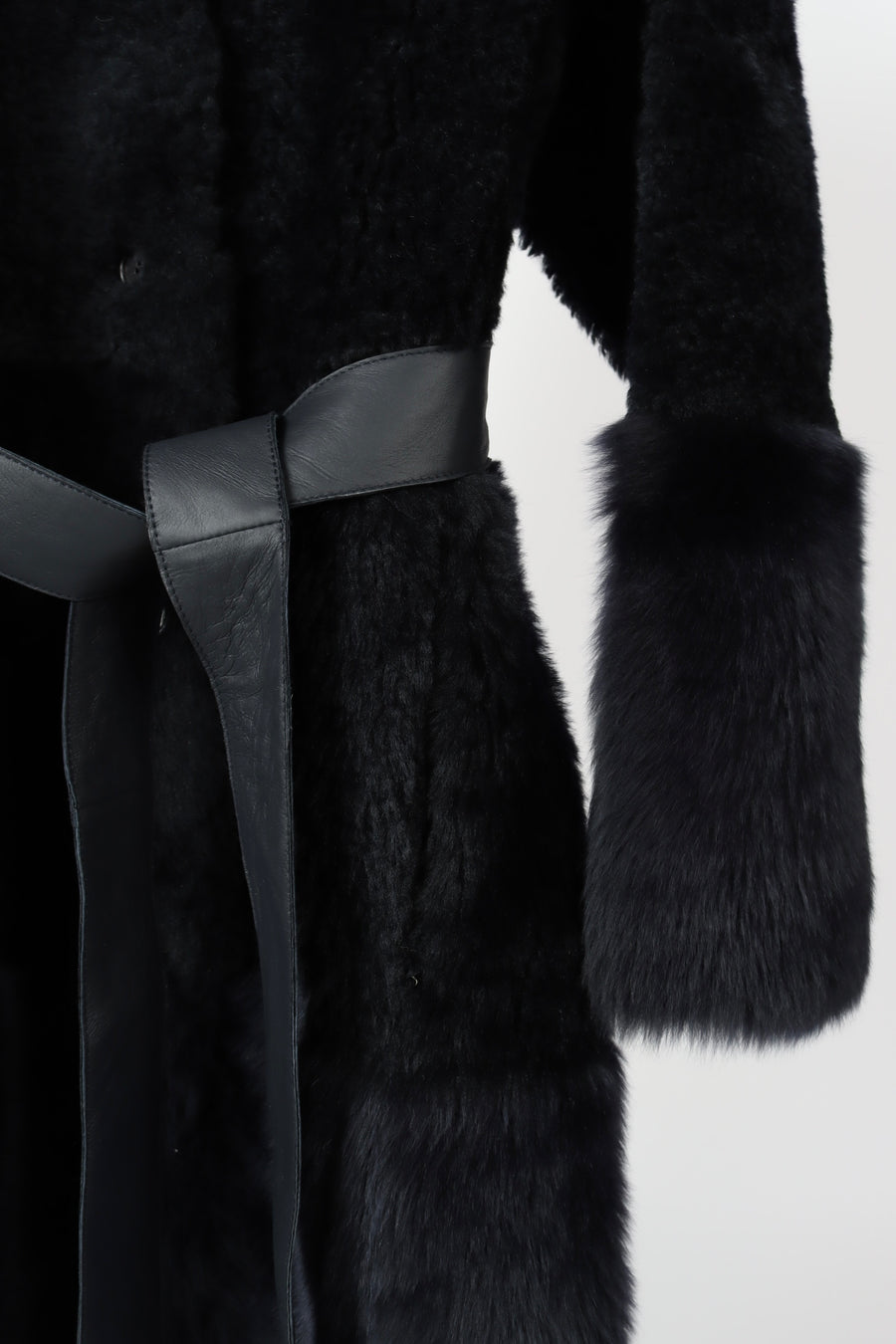 Tina Coat Shearling Combo - Dark Smoke