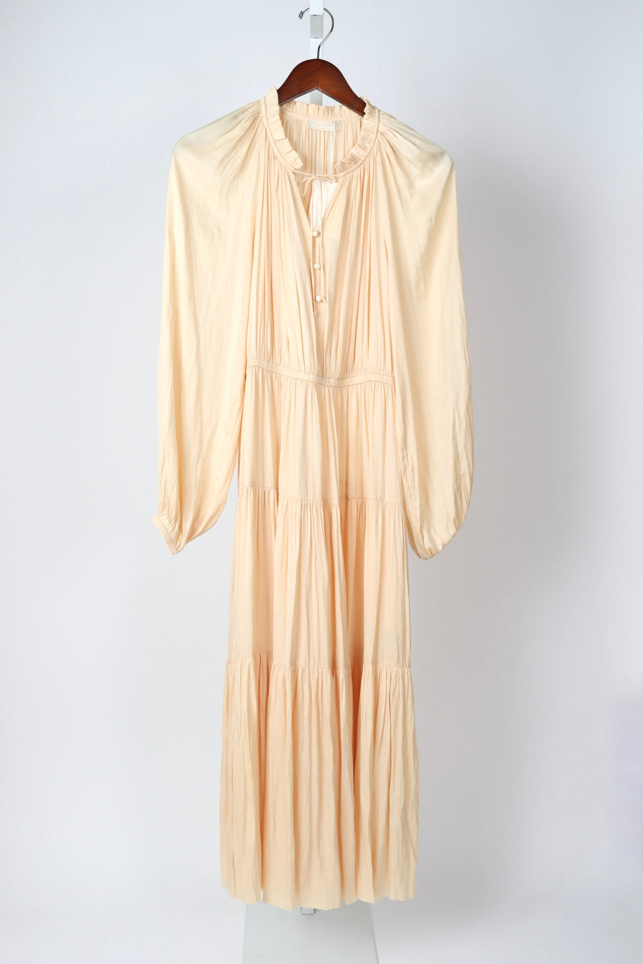 Riley Long Sleeve Midi Dress - Pearlescent