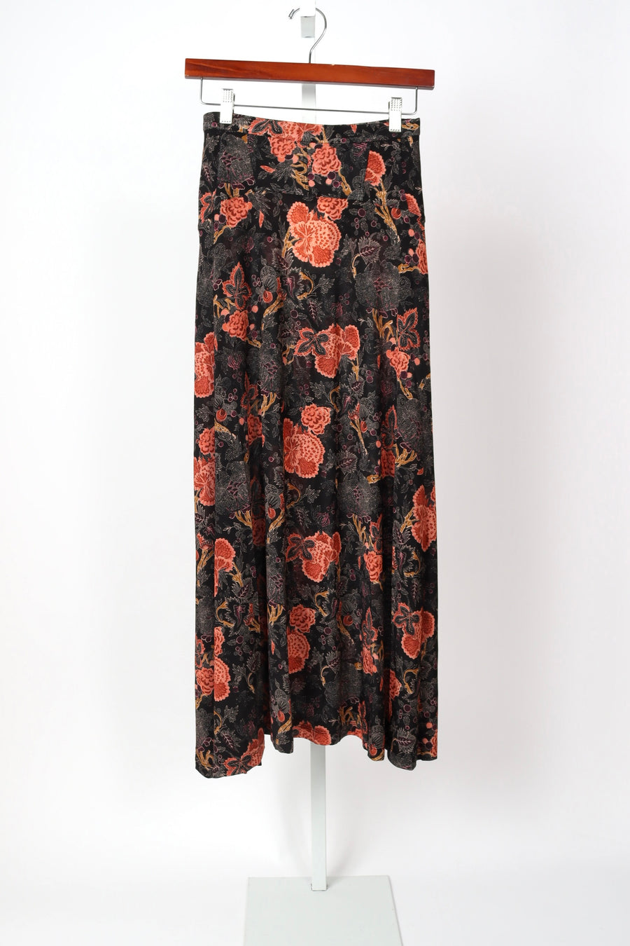 Paola High Waist Midi Skirt - Night Lily