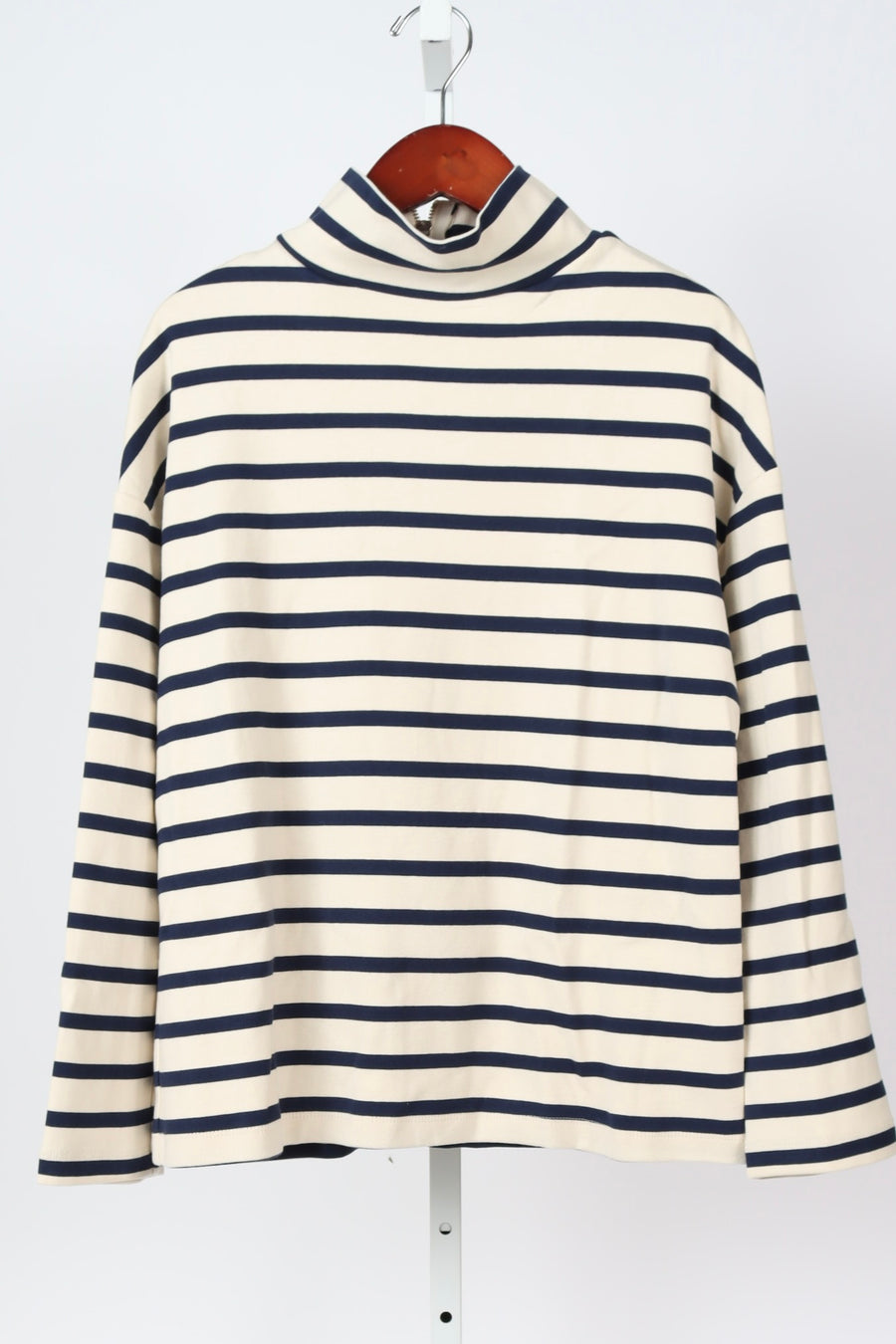Edie Top - Navy Stripe Rib