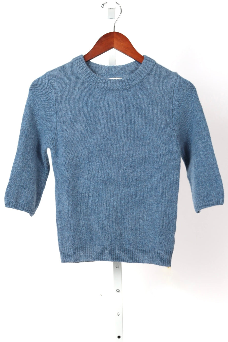 Ella Elbow Sleeve Cashmere Sweater - Denim Heather