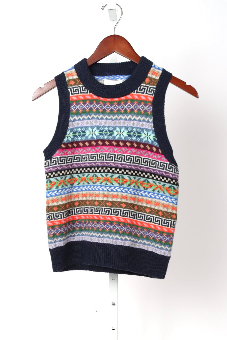 Tupos Shrunken Cashmere Vest - Fairaisle