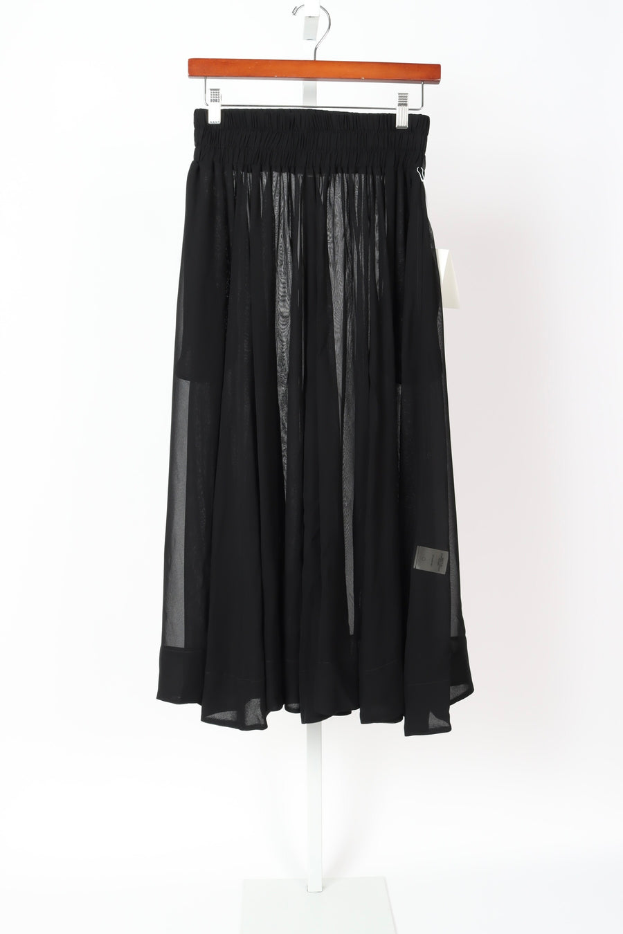 Selena Silk Chiffon Skirt - Black
