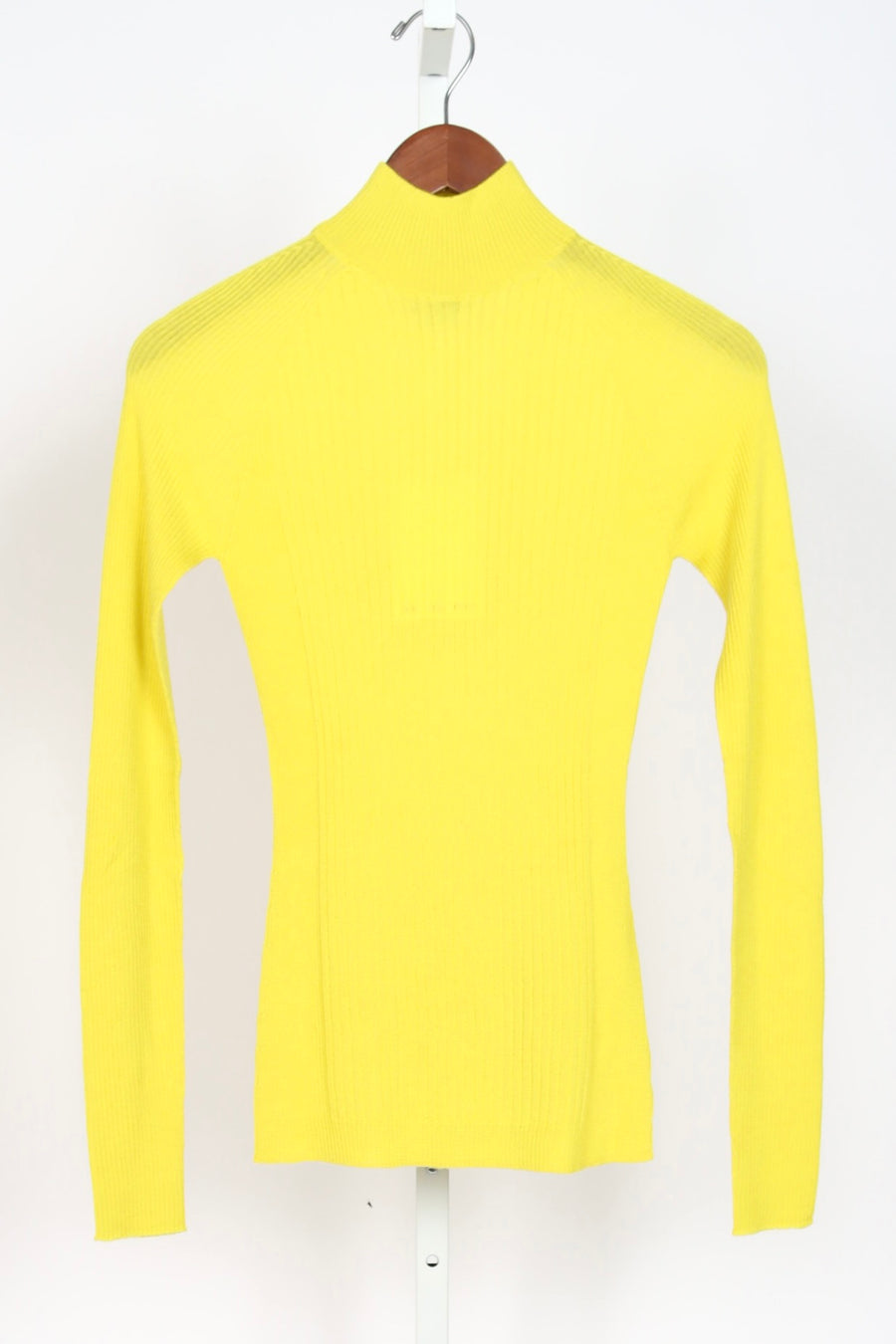 Ribbed Lupetto Sweater - Strong Yellow