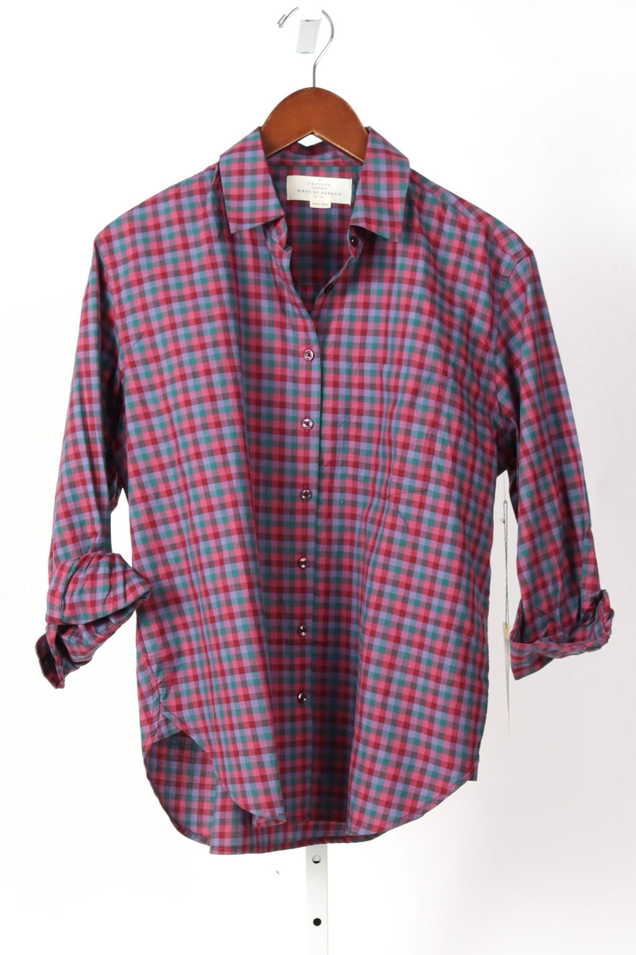 Blake Oversized Shirt - Poppy & Pine Check