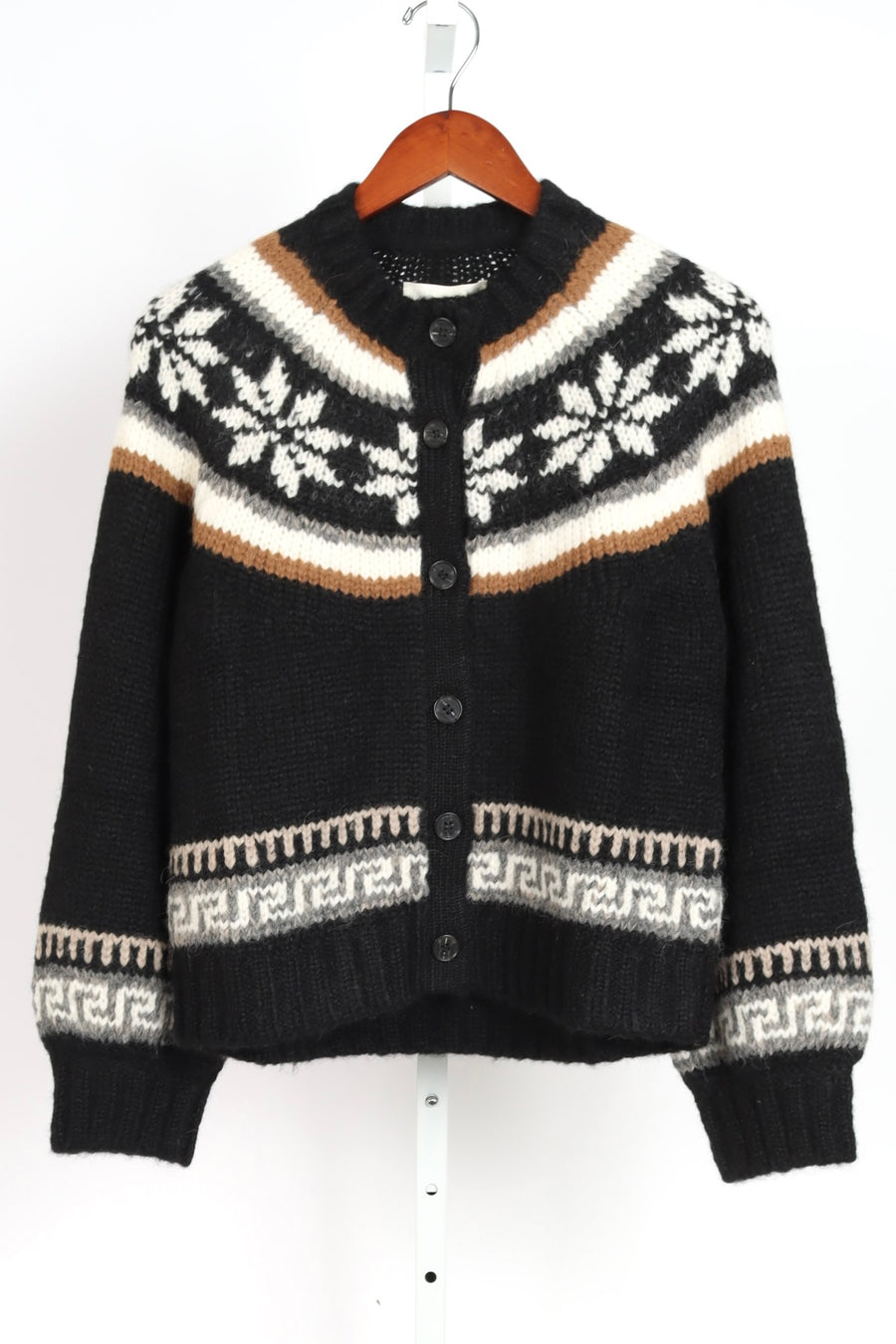The Snowflake Ice Rink Cardigan - Black