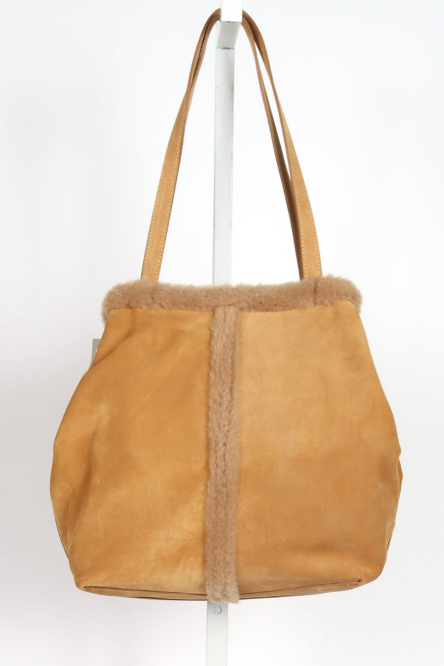 Large Daily Suede Tote Bag - Caramel