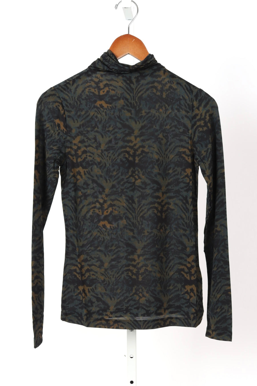 Aurelia Jersey Long Sleeve Turtleneck Top - Jasper