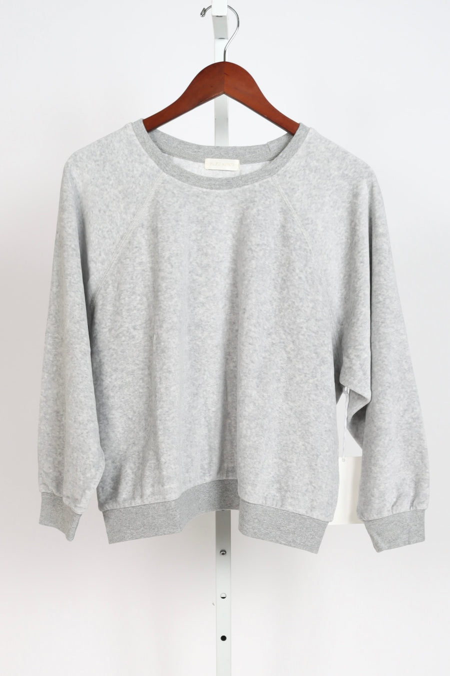 Samos Oversized Sweatshirt Velour - Heather Grey