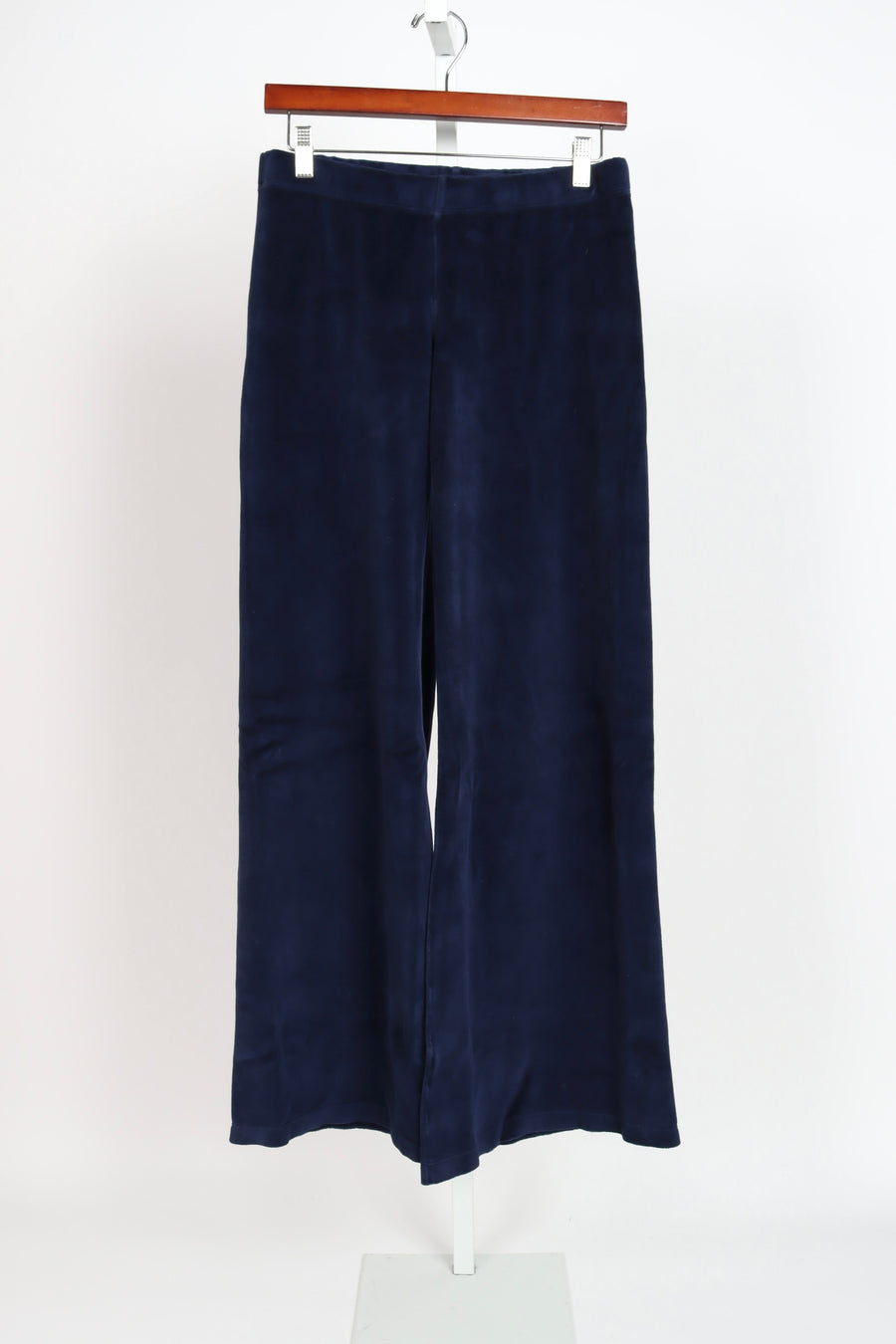 Lito Low-rise Flare Pant Velour - Royal Navy