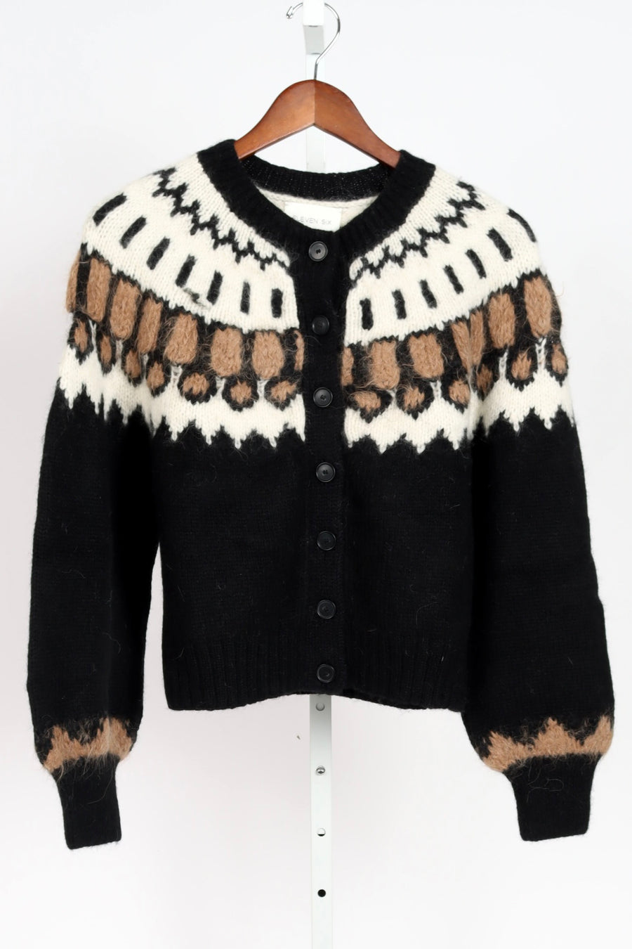 Starla Cardi - Black/Ivory/Camel