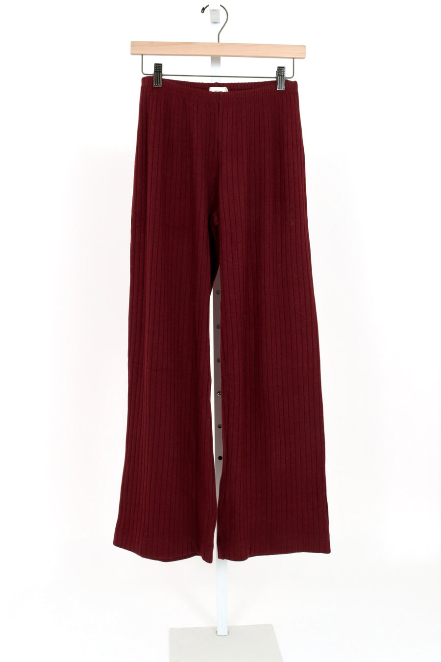 The Sweater Rib Simple Pant - Oxblood