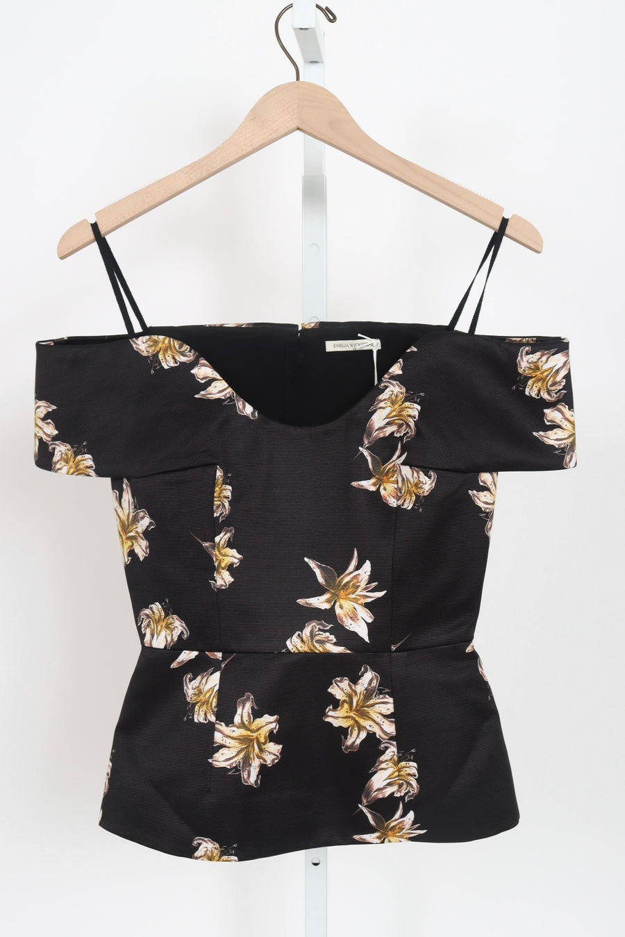 Souline Top -  Festive Lilies - Black & Yellow