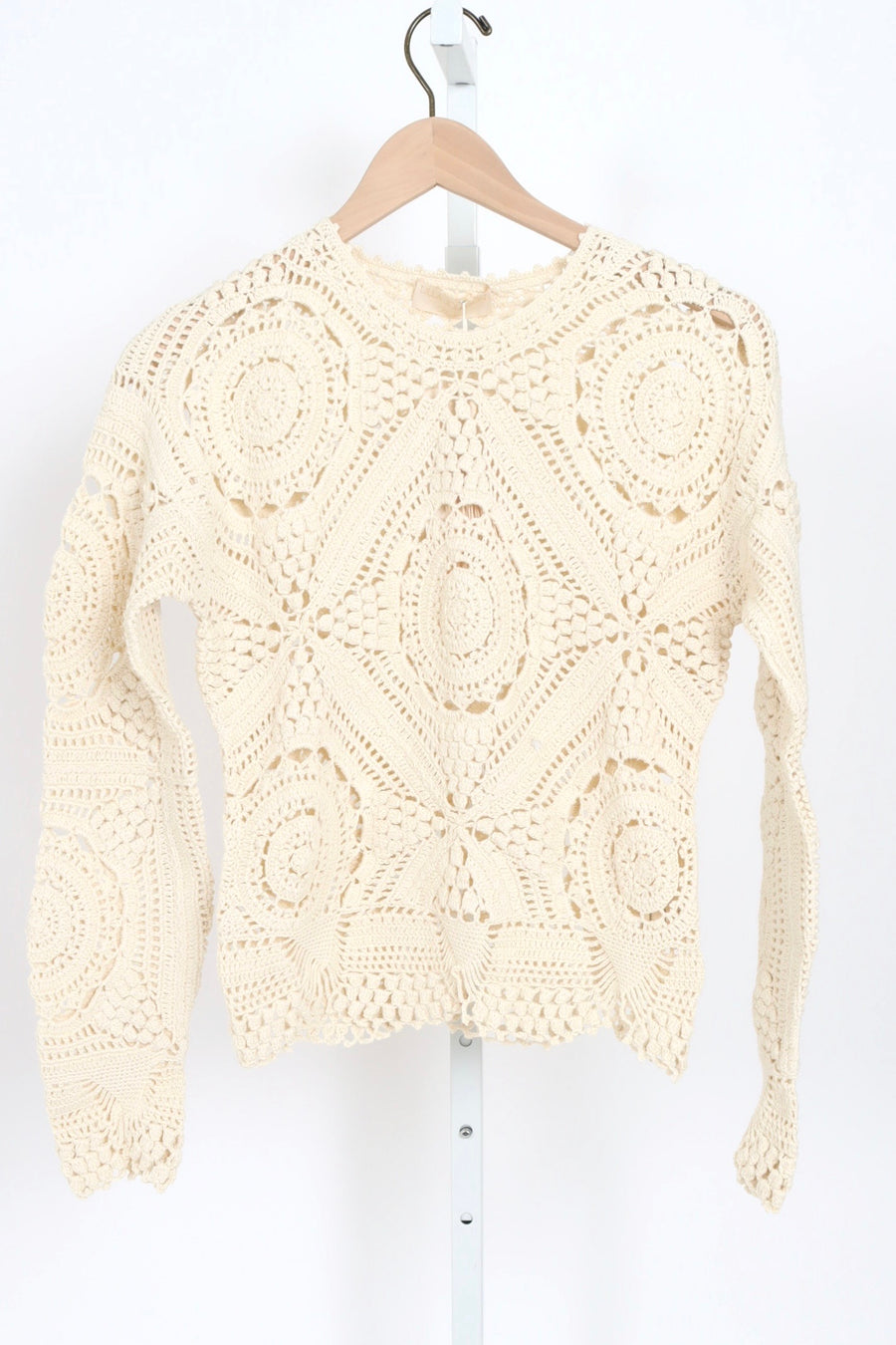 Eugnie Hand Crochet Top - Cowrie