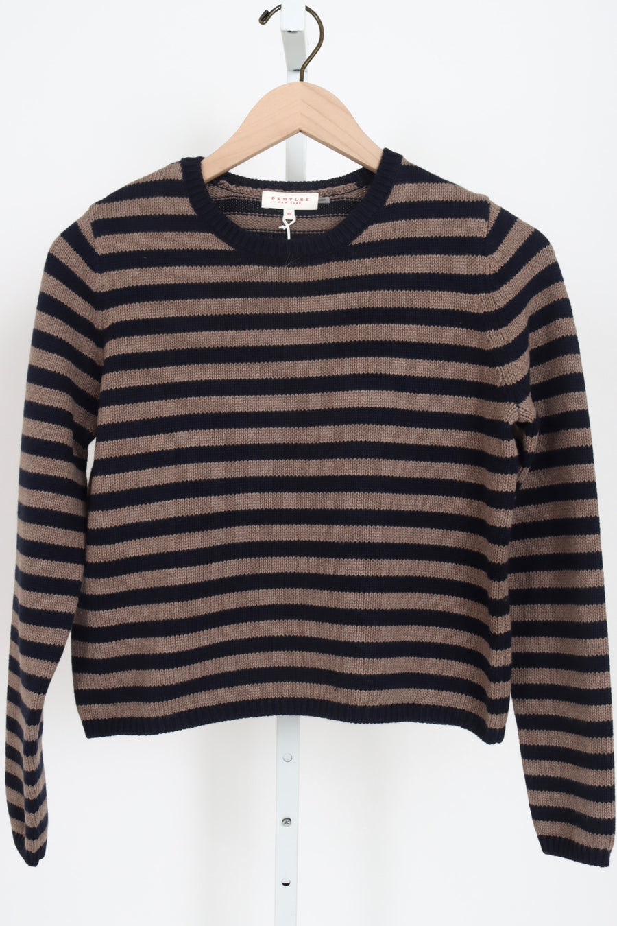 Melina Stripe Sweater - Navy/Heather Brown