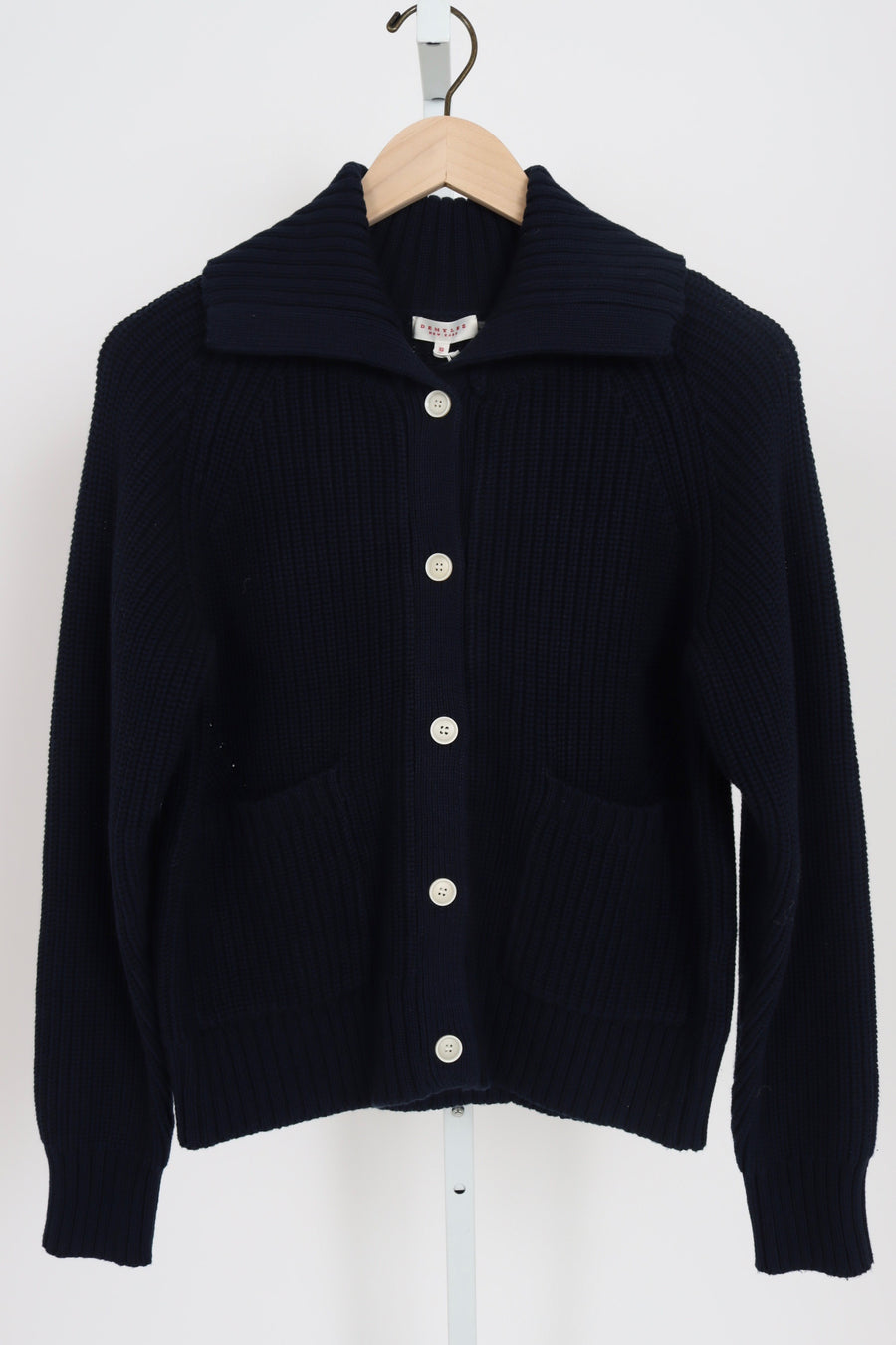 Parker Cotton Cardigan - Navy