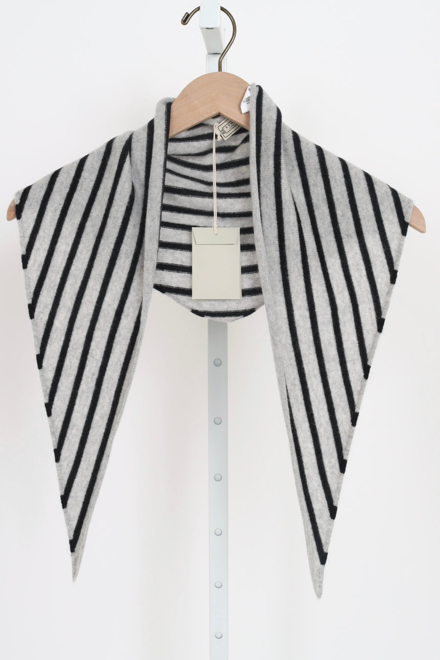 Nessa Stripe Bandana - Lightt Heather Grey/Black