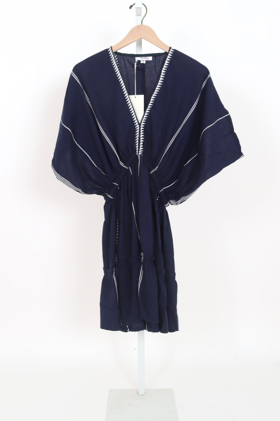 Alem Plunge Neck Dress - Navy