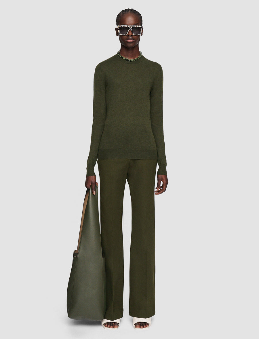 Cashair Round Neck Jumper - Hass Avocado