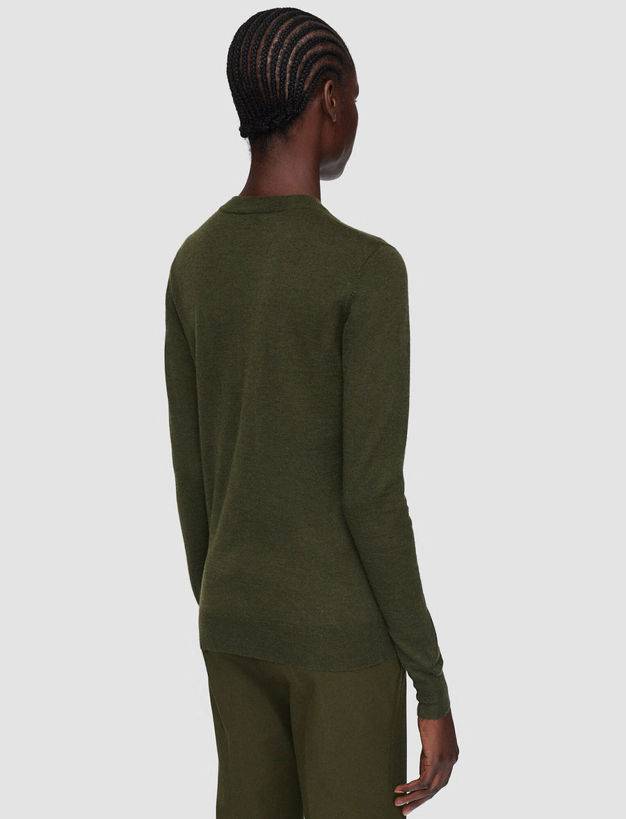 Cashair Round Neck Jumper - Hass Avocado