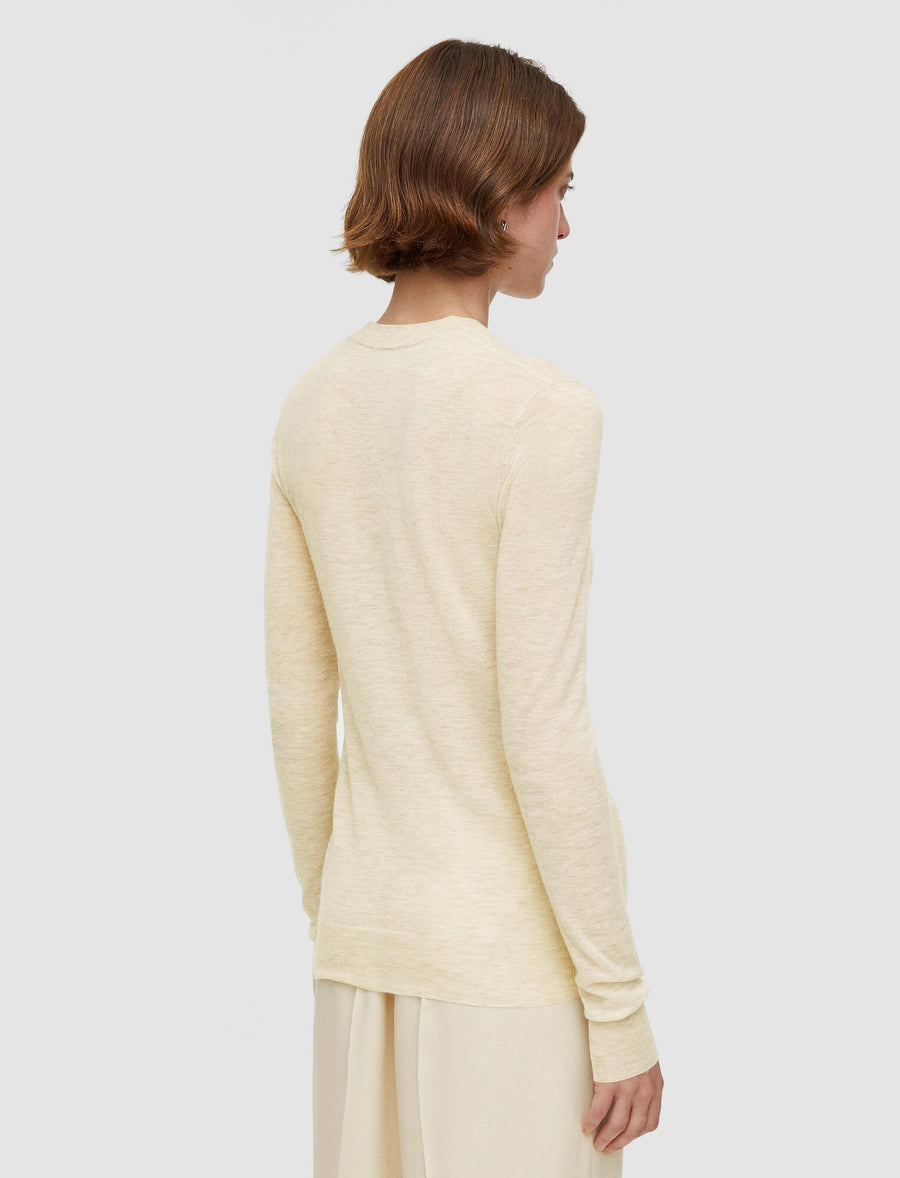 Cashair Round Neck Jumper - Oat Melange