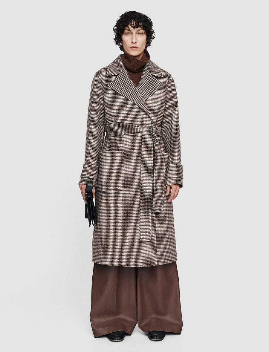 Double Face Dogtooth Arline Coat - Arabica Combo