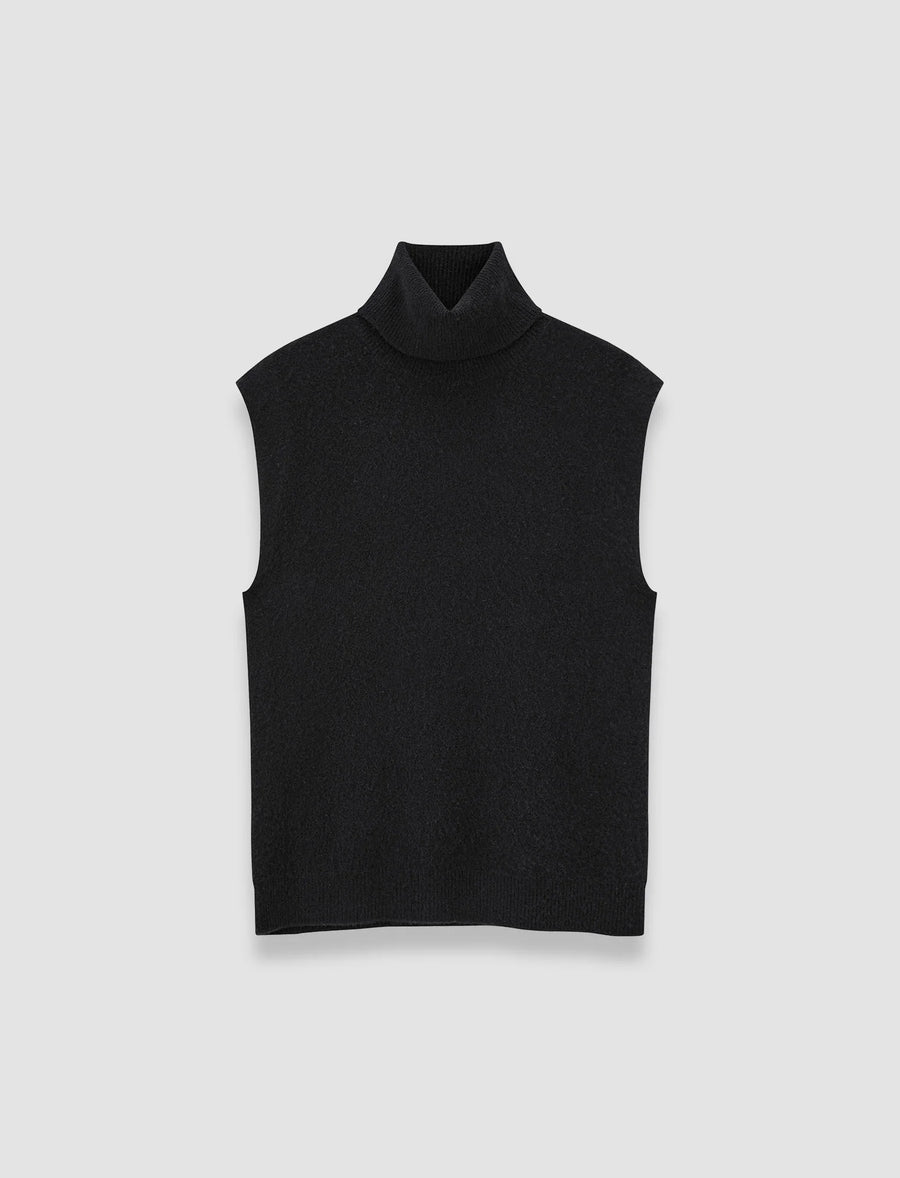 Brushed Cashmere Vest - Black
