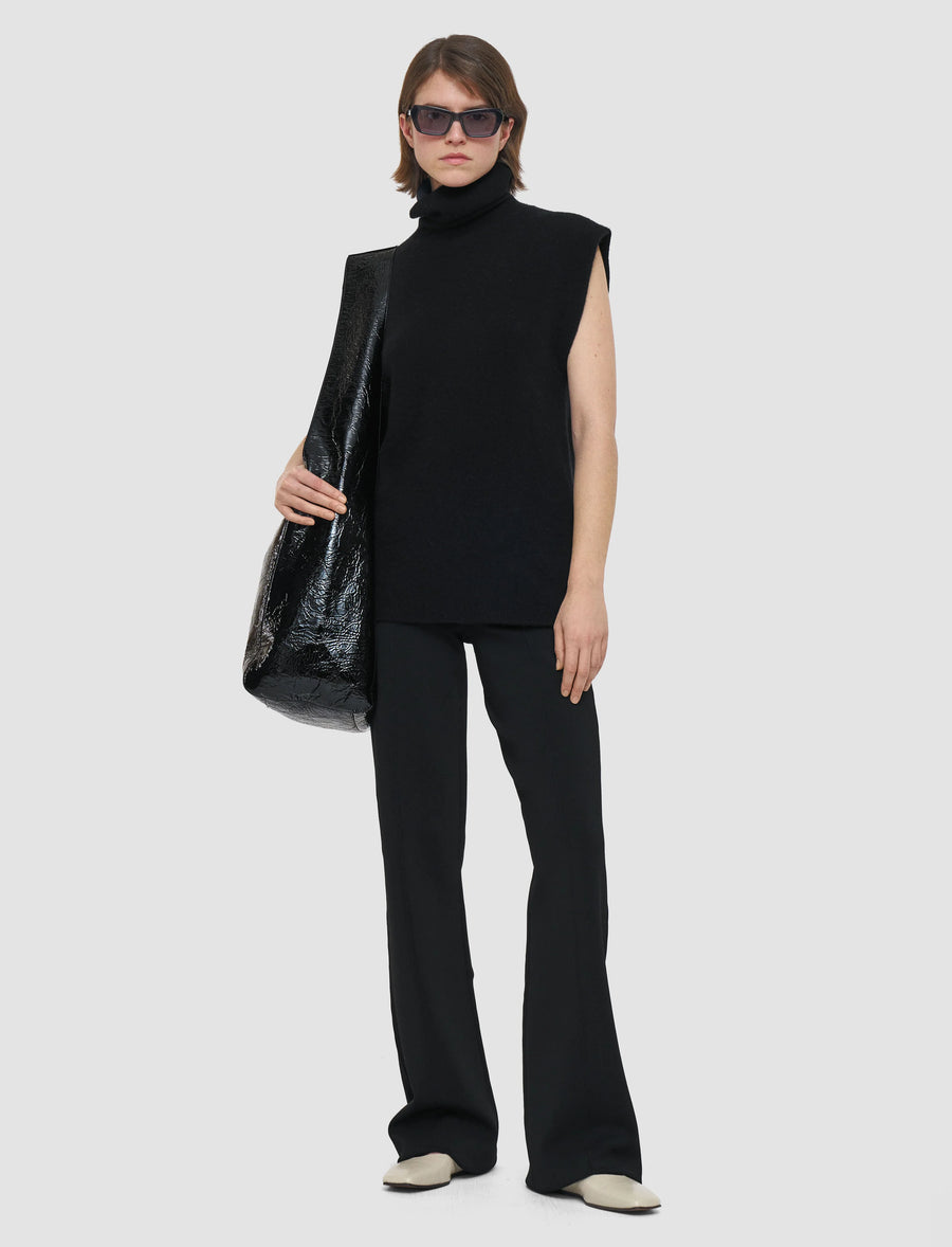 Brushed Cashmere Vest - Black