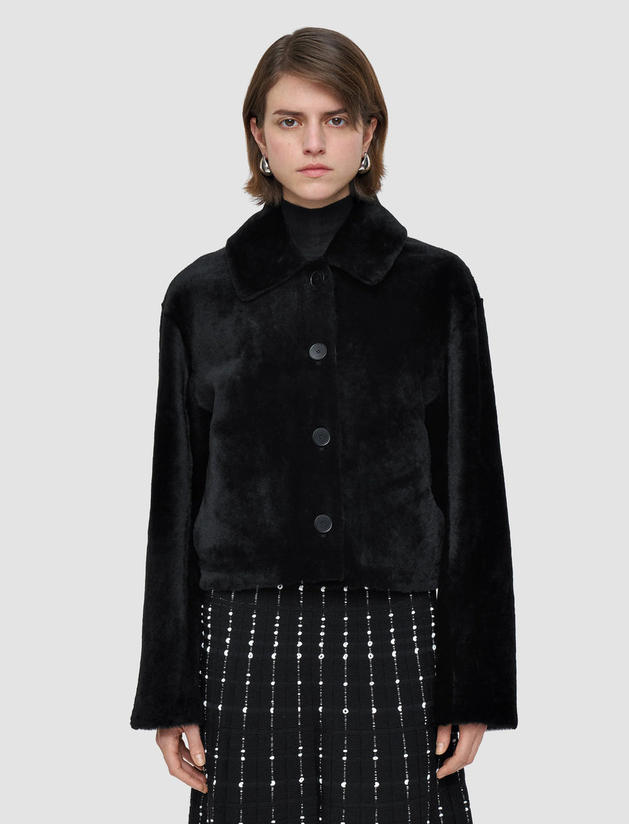 Alloway Reversible Soft Shearling Jacket - Black
