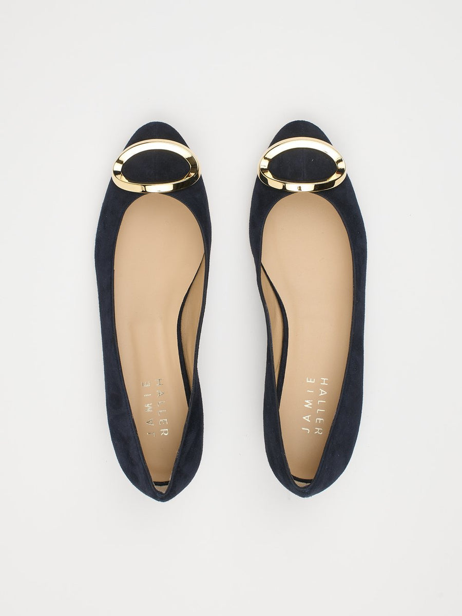 The Lady - Navy Suede