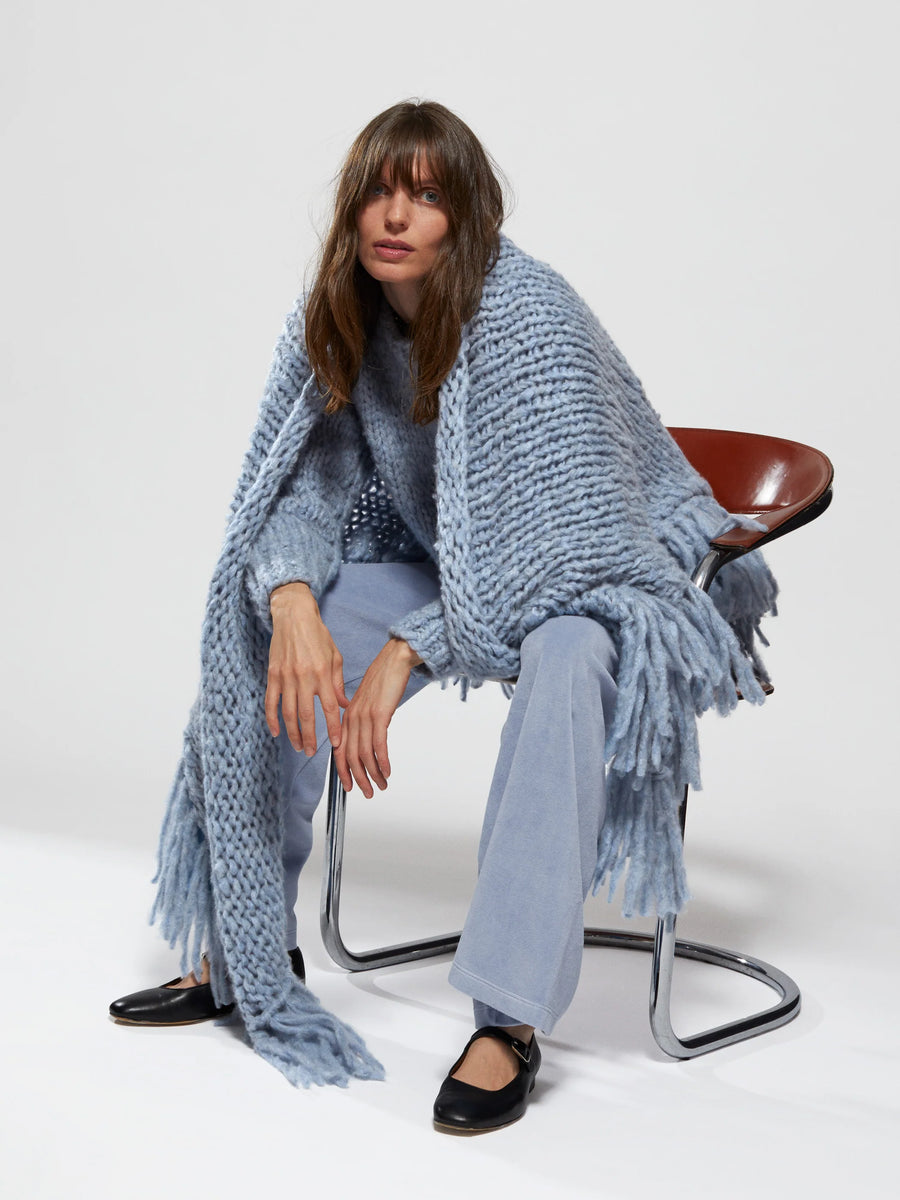 The Zoofka Shawl - Cashmere - Chambray