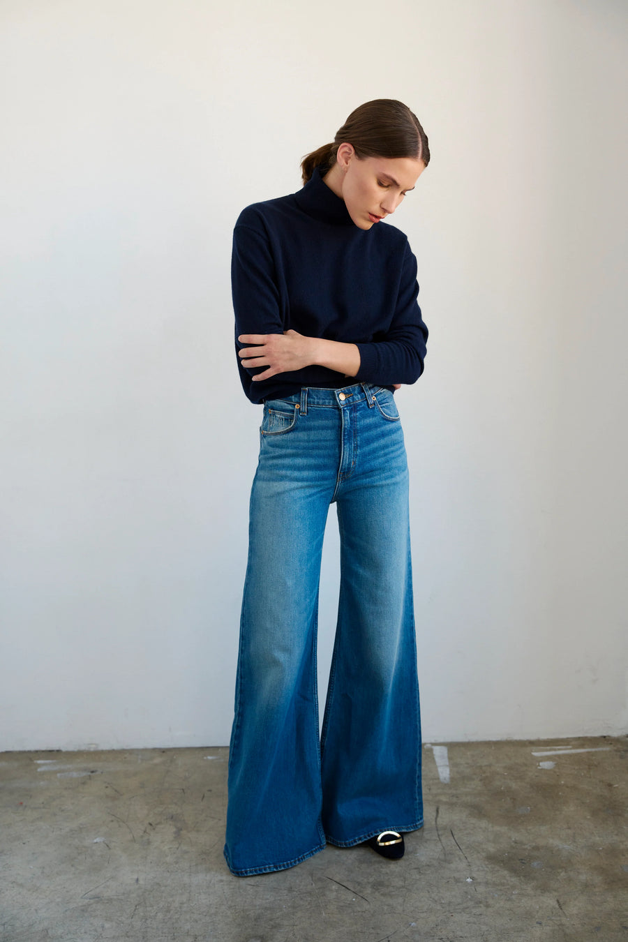 The Lady - Navy Suede