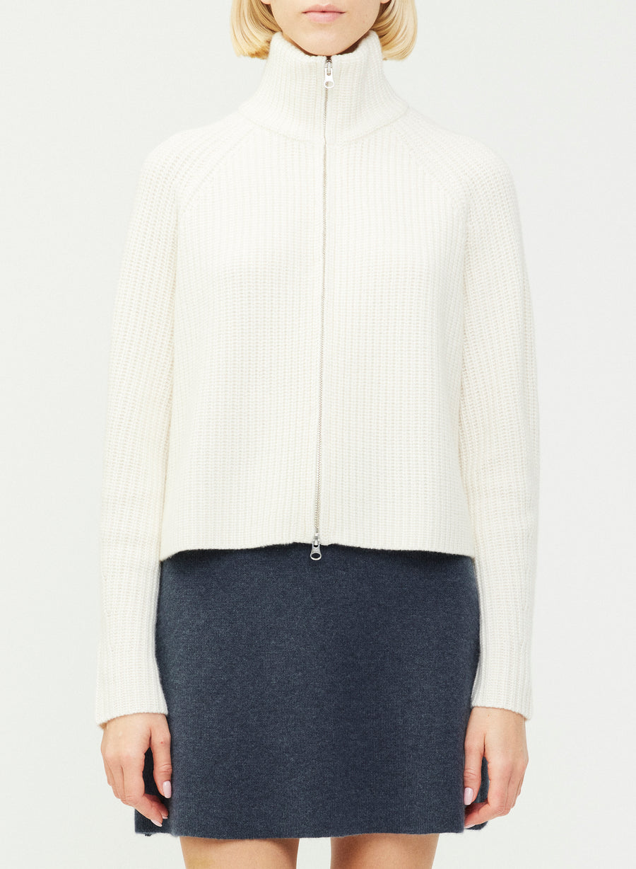 Sadie Zip Cardigan - Cream