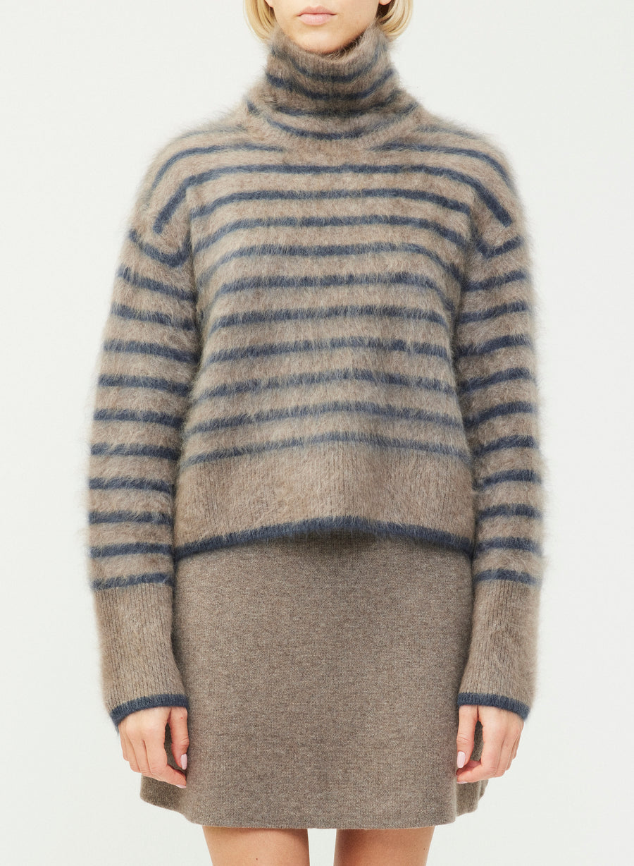 Floren Stripes Sweater - Truffle / Night Fall