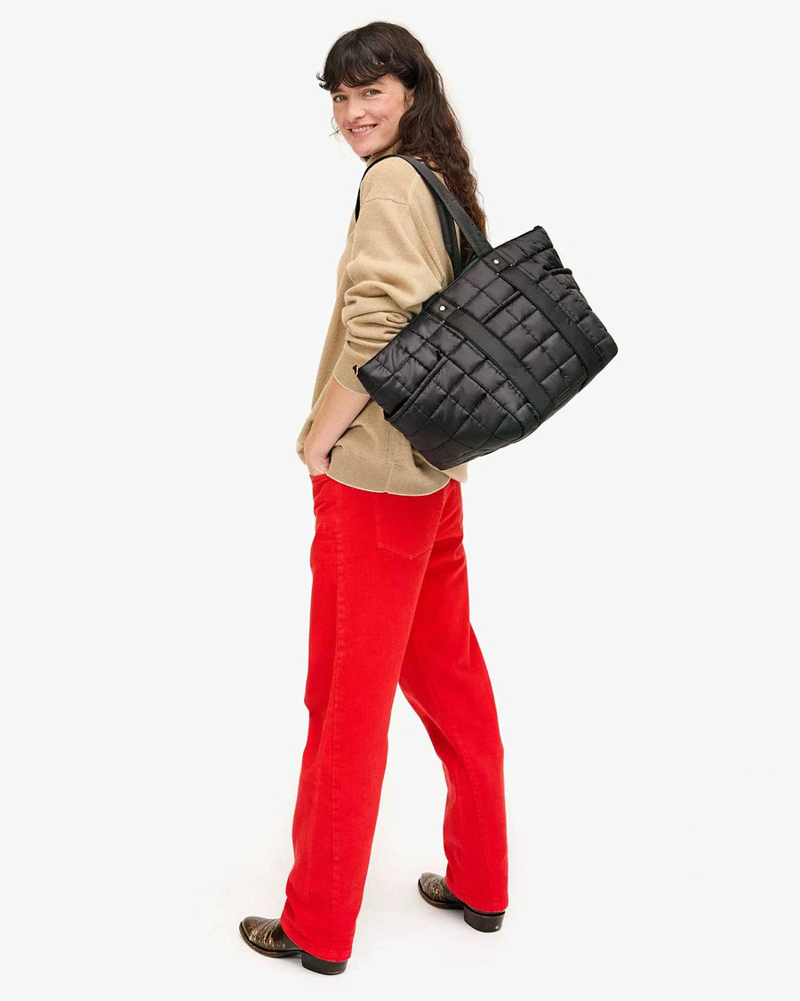 Le Box Tote Sportif - Black Quilted Ripstop