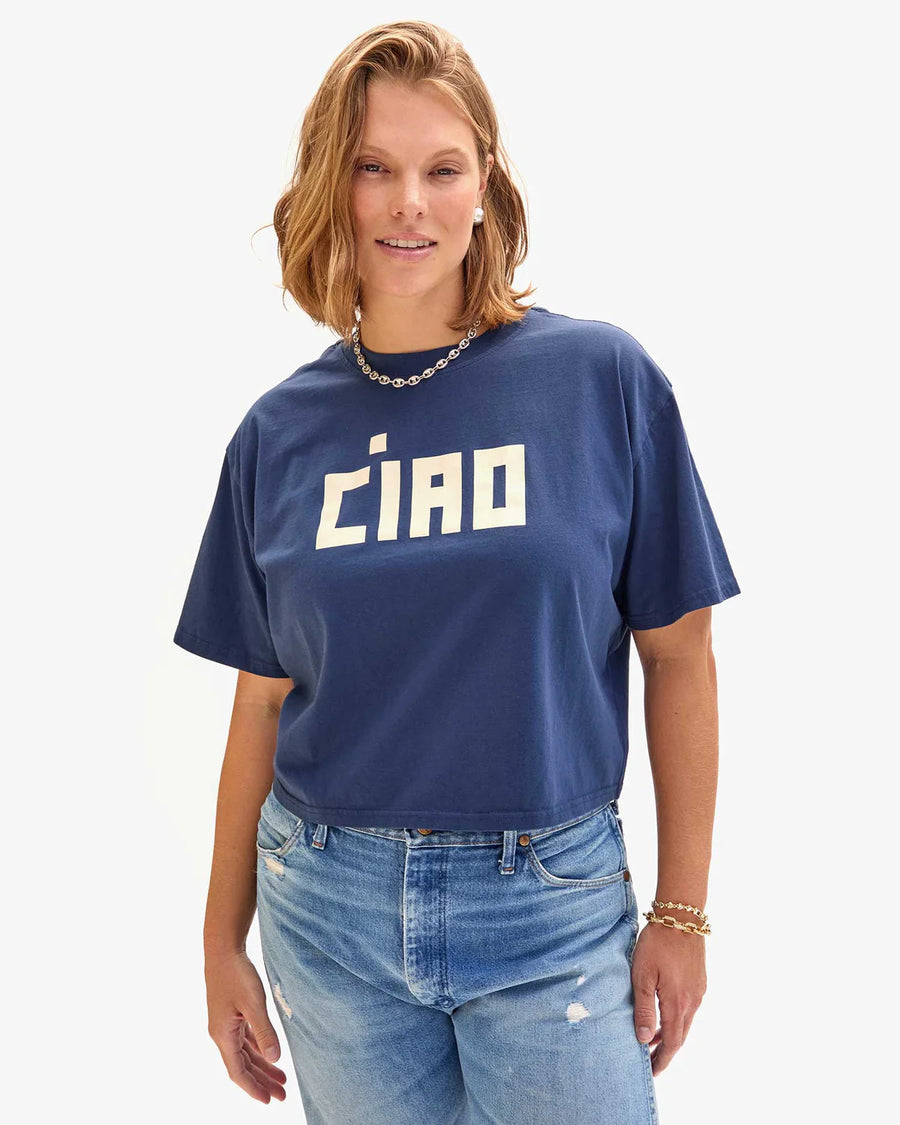 Le Carré Tee - Navy w/ Cream Block Ciao