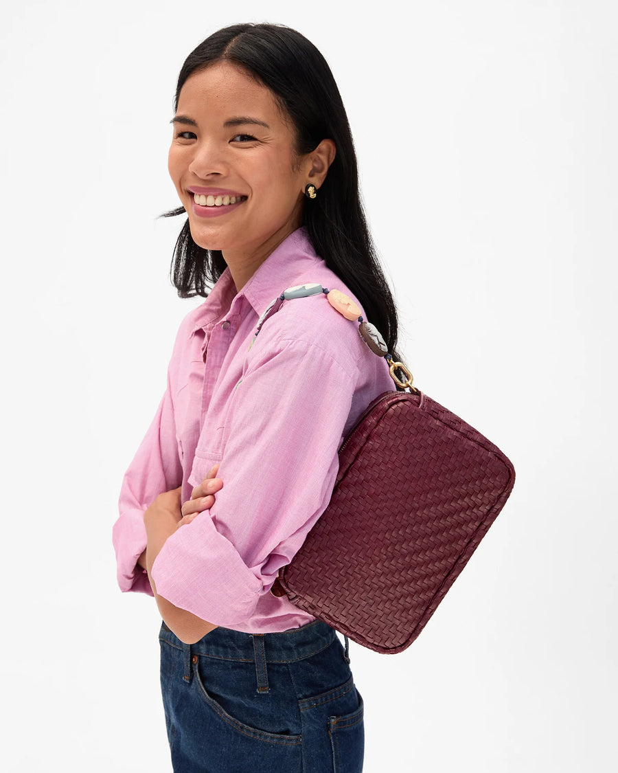 Marisol Cassis Woven Zig-Zag - Cassis