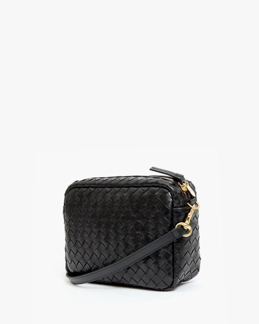 Midi Sac - Black Diagonal Woven