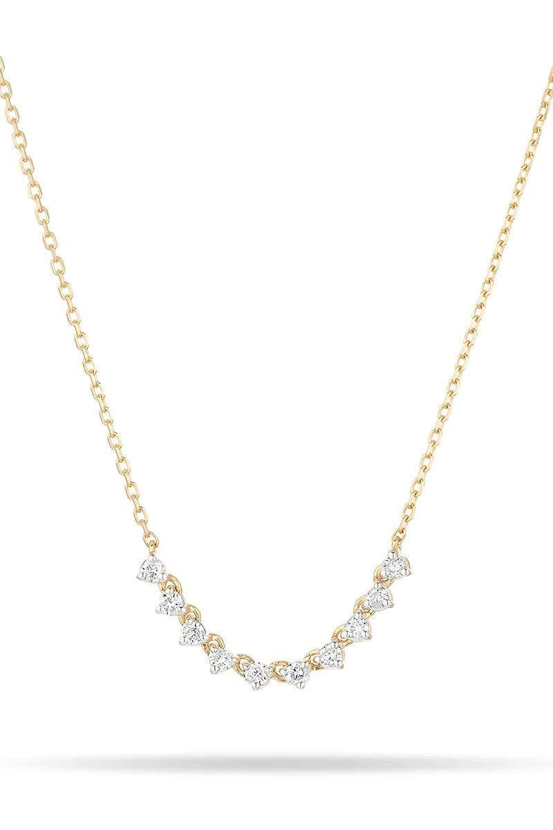 Diamond Rounds Chain Necklace - 14K Yellow Gold