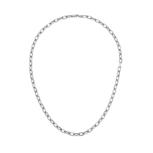 4mm Wide 18" Italian Chain Link - Silver