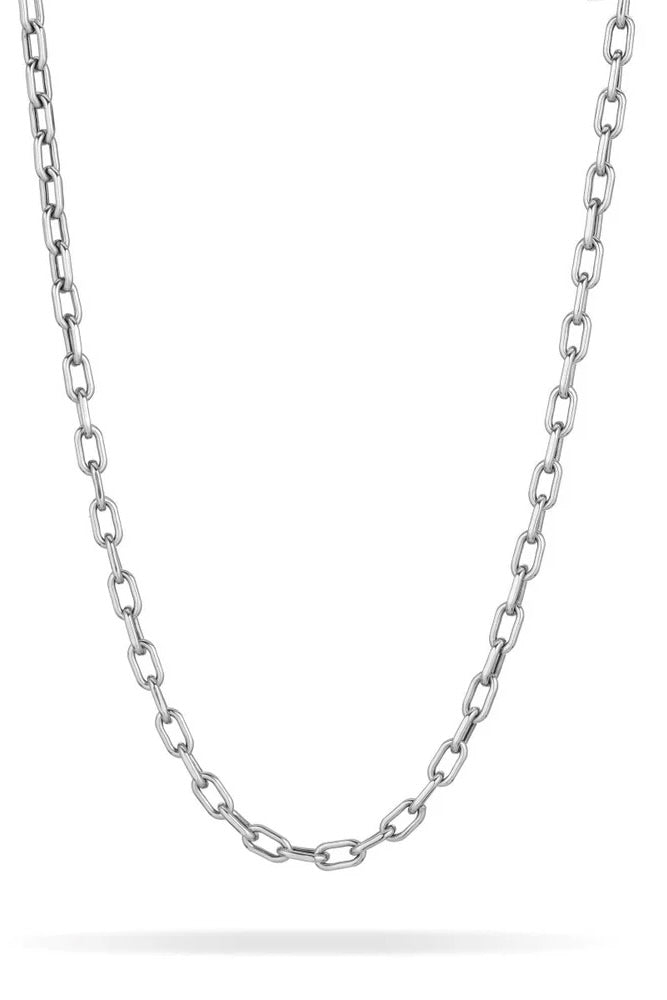 4mm Wide 18" Italian Chain Link - Silver