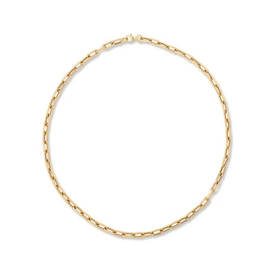 18" 4mm Italian Chain Link Necklace - 14K Yellow Gold