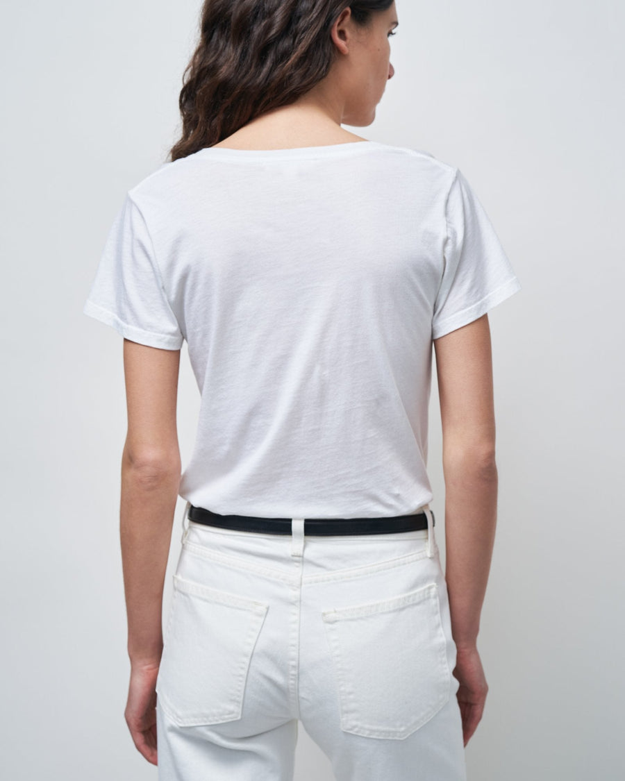 Carol V-Neck Tee Shirt - White