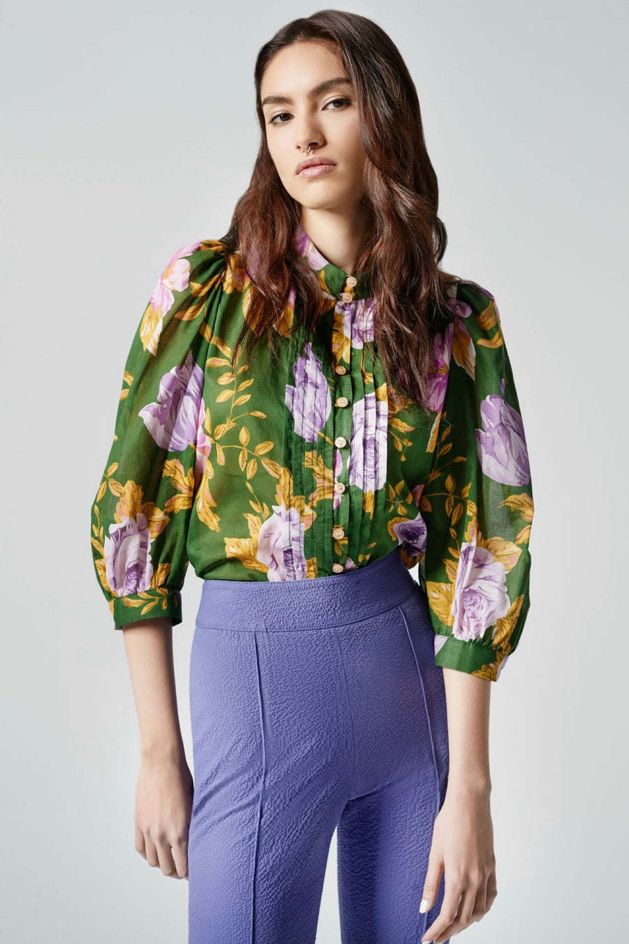 Frontier Blouse - Forest Floral