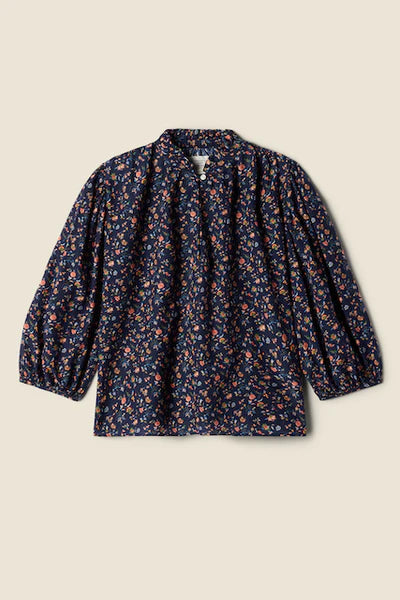 Orly Blouse - Navy Rosette