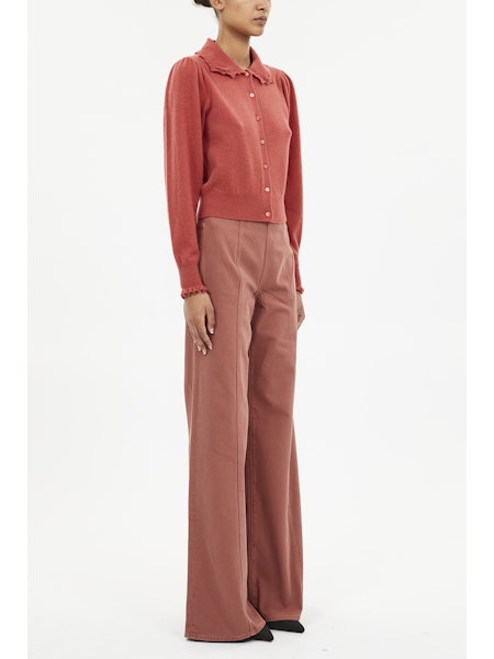 Kalila Collared Cardigan - Coral