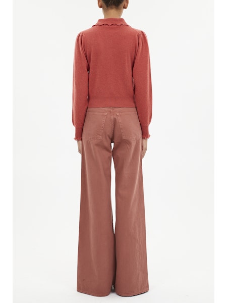 Kalila Collared Cardigan - Coral