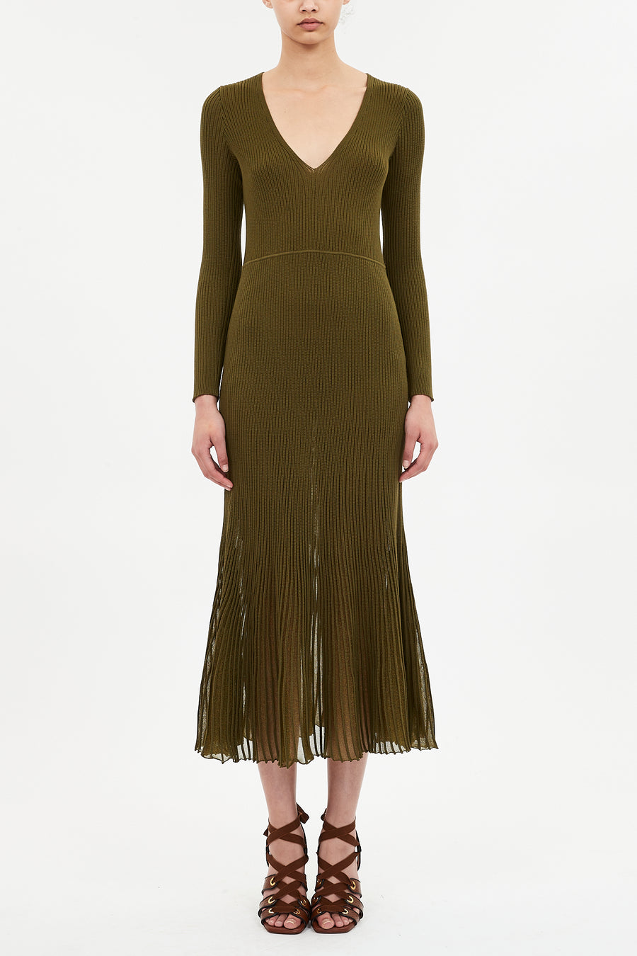 Zeda Midi Dress - Olive